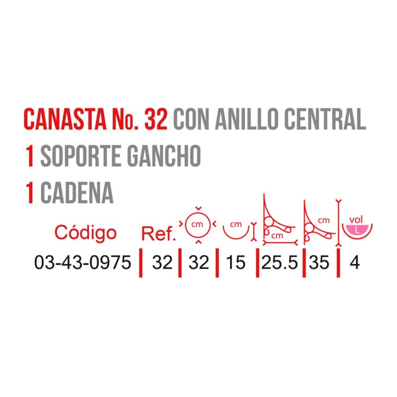 CONJUNTO CANASTA CISNE NO.32 (PARED O COLGAR) - Image 2