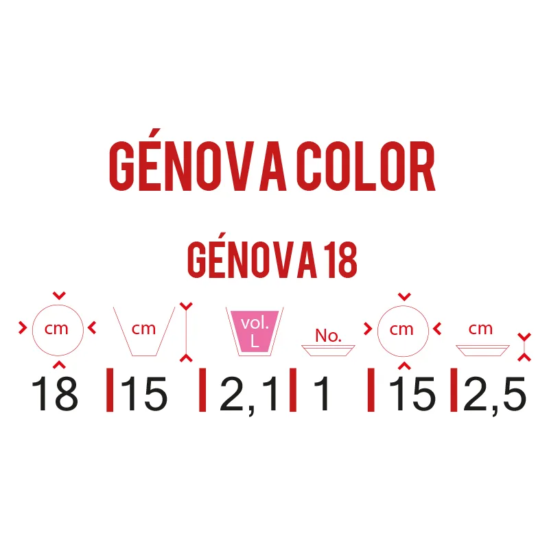 MACETA GENOVA 18 + PLATO 15   AGUAMARINA - Image 2
